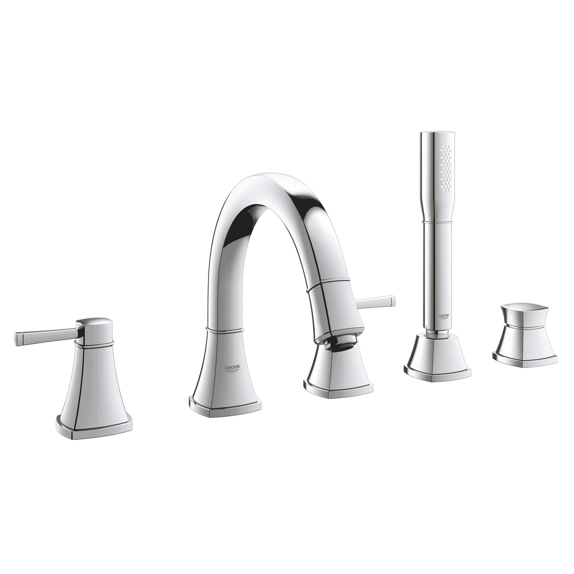 GrohFlex Roman Tub Filler With Personal Hand Shower GROHE CHROME